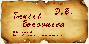Daniel Borovnica vizit kartica